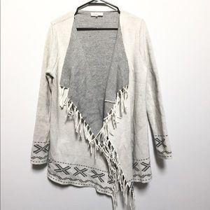 Sugar + l!ps fringe blanket cardigan